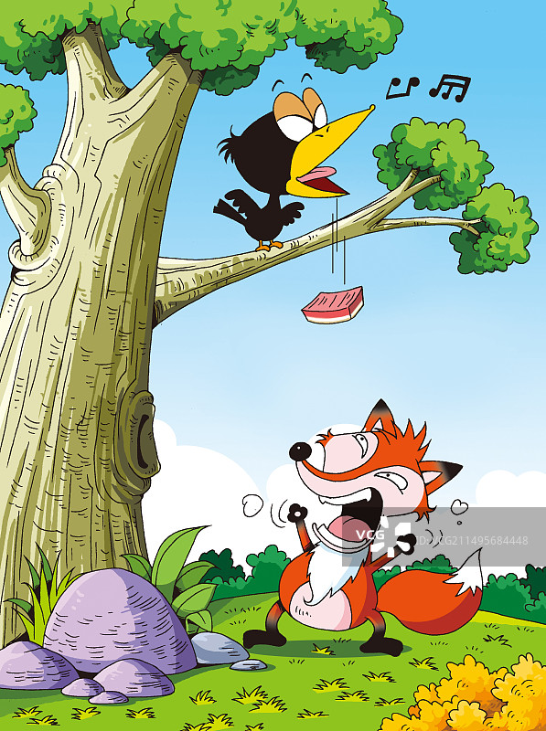 狐狸和乌鸦图片素材