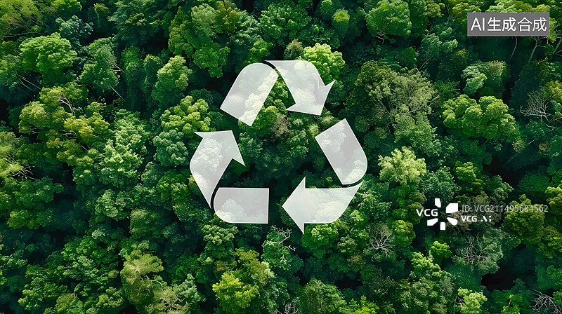 【AI数字艺术】绿色大自然环保场景图片素材