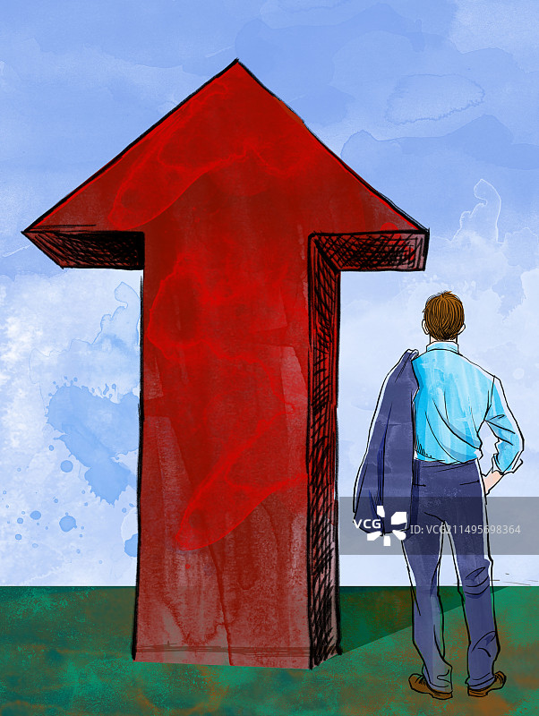 箭头，背影，白领，创新，事业图片素材