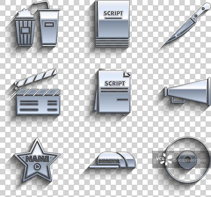 带有导演字样的帽子、CD和DVD图片素材