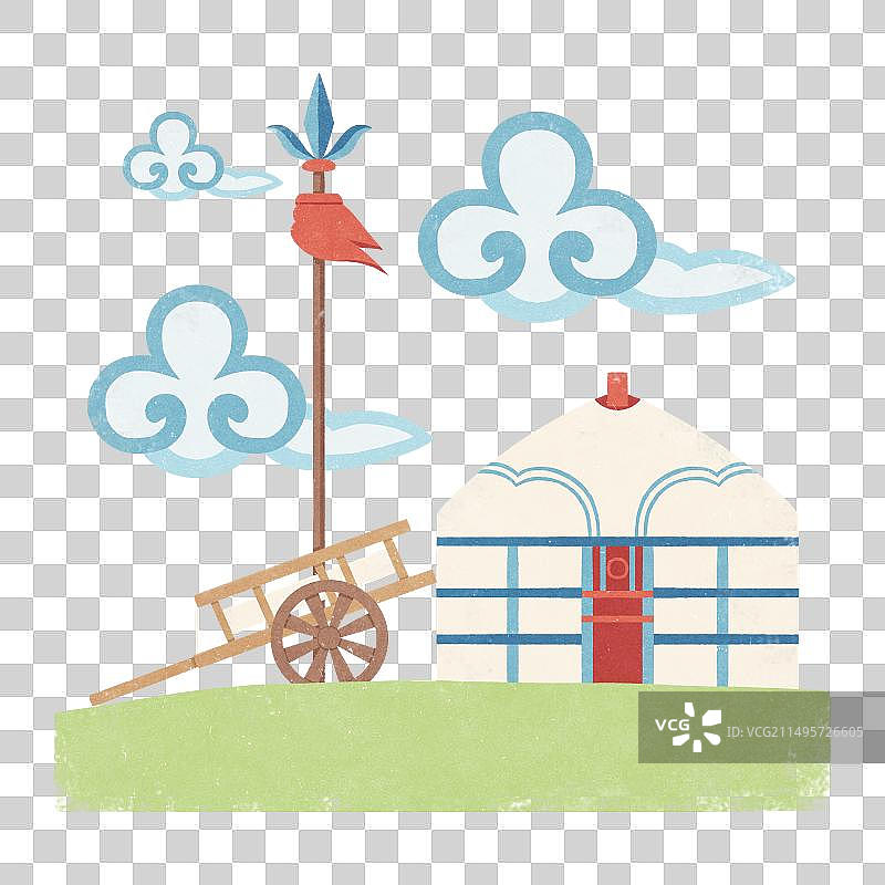 蒙古族图腾蒙古包图片素材