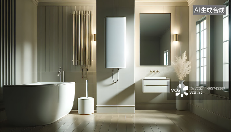 【AI数字艺术】现代风格的卫生间内部场景图片素材