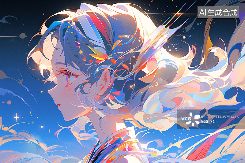 【AI数字艺术】国风可爱少女中国风唯美古风人物节日插图卡通动漫人物唯美小清新妇女节人物插画图片素材