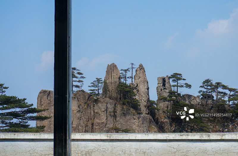 窗外的黄山图片素材