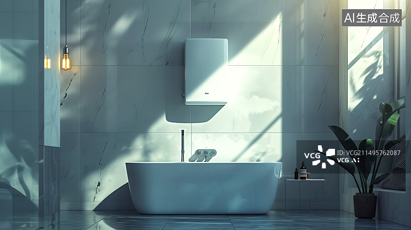 【AI数字艺术】室内浴室场景图片素材