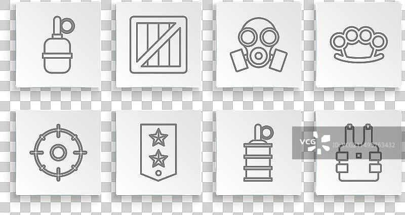 射击比赛体育目标线性图标图片素材