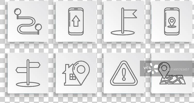 城市信息图道路交通标志线图片素材