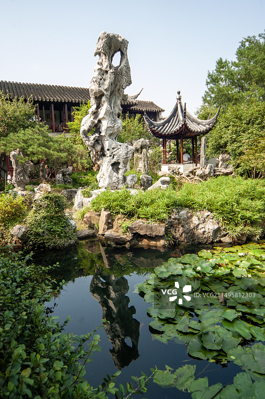 中国江苏省苏州市留园，始建于明朝（1593年），著名的江南园林。 全国重点文物，世界遗产。图片素材