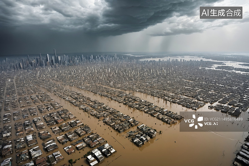 【AI数字艺术】全球气候变暖概念图片素材