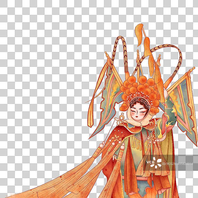 国潮风戏曲文物图片素材