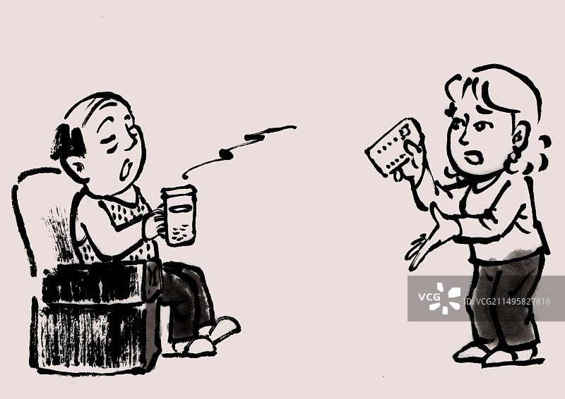 妻子查出老公存的私房钱图片素材