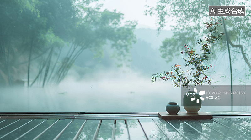 【AI数字艺术】静修瑜伽疗愈背景图片素材