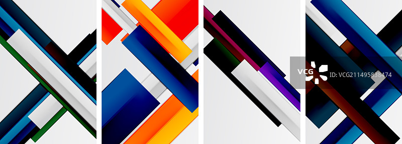 电光蓝鲜艳几何线条图片素材