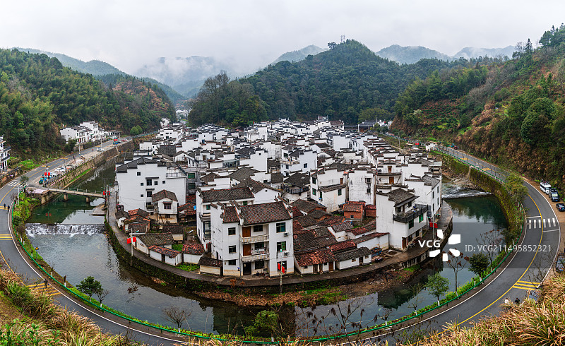 菊径村全景图图片素材