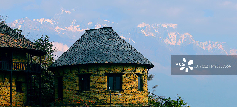 尼泊尔的民宿 尼泊尔珠峰脚下的民宿图片素材