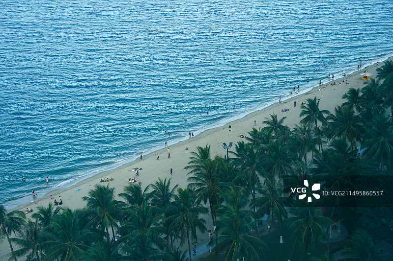 越南芽庄的海和沙滩风景图片素材