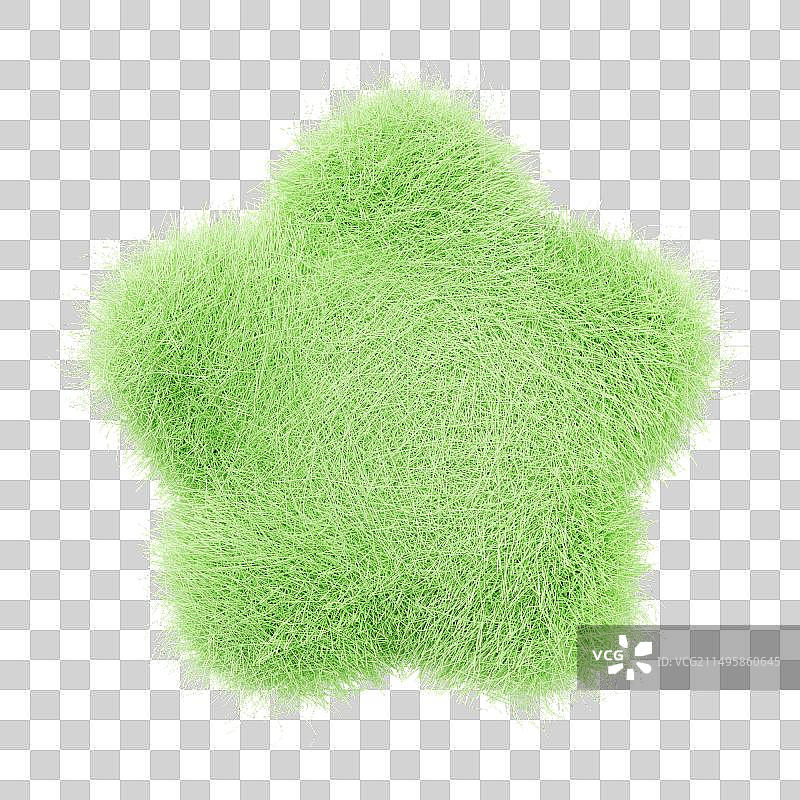 三维渲染毛毡五角星图形卡通元素图片素材