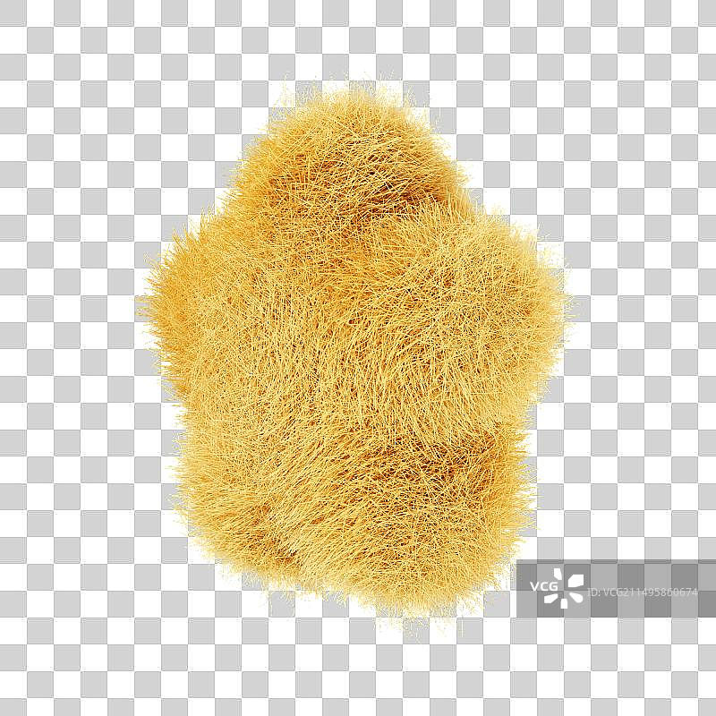 三维渲染毛毡五角星图形卡通元素图片素材