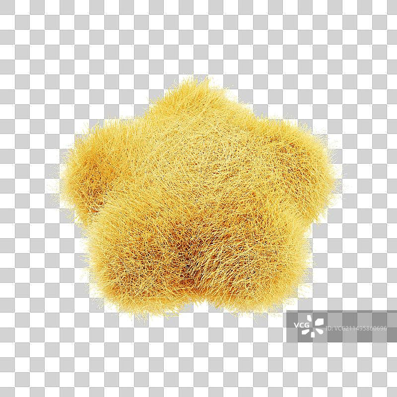 三维渲染毛毡五角星图形卡通元素图片素材