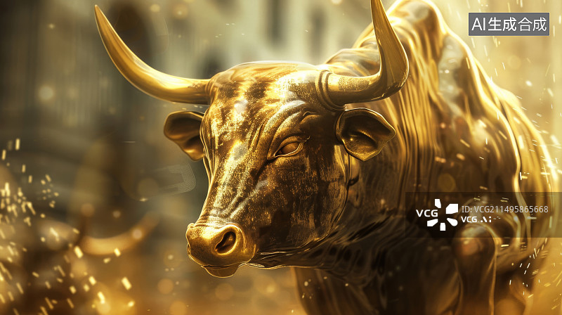 【AI数字艺术】牛市股票上涨背景图图片素材