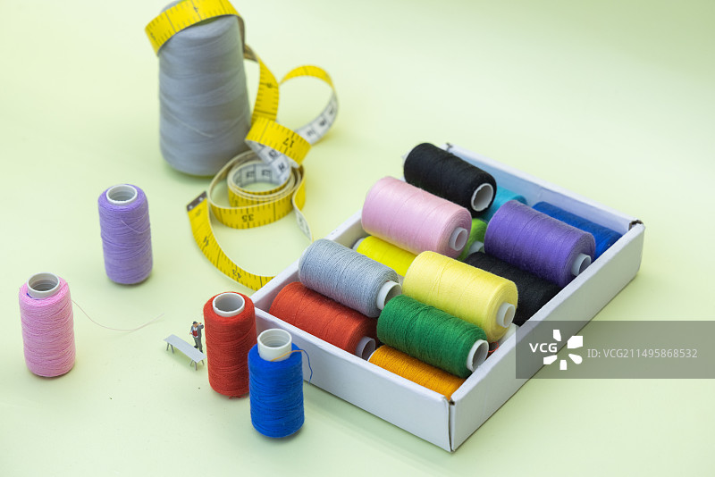 裁缝铺的线轴图片素材