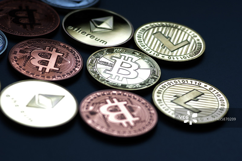 比特币 虚拟货币 莱特币图片素材
