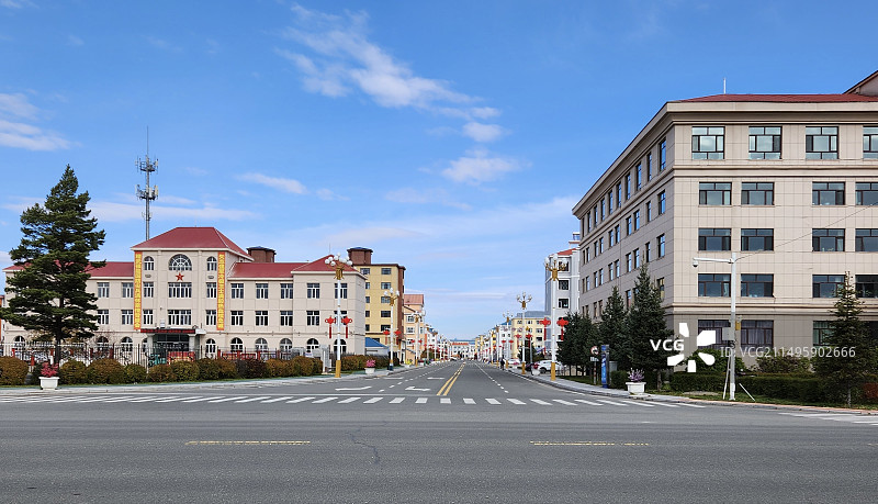 城镇街道无人图片素材