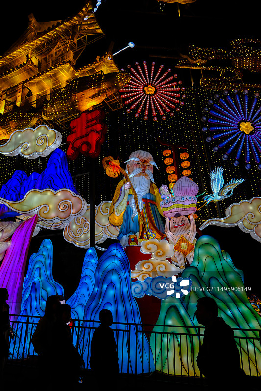 第三十届自贡恐龙灯会，自贡中华彩灯大世界，欢乐中国年灯组，中国年灯组，龙年灯会，自贡灯会图片素材