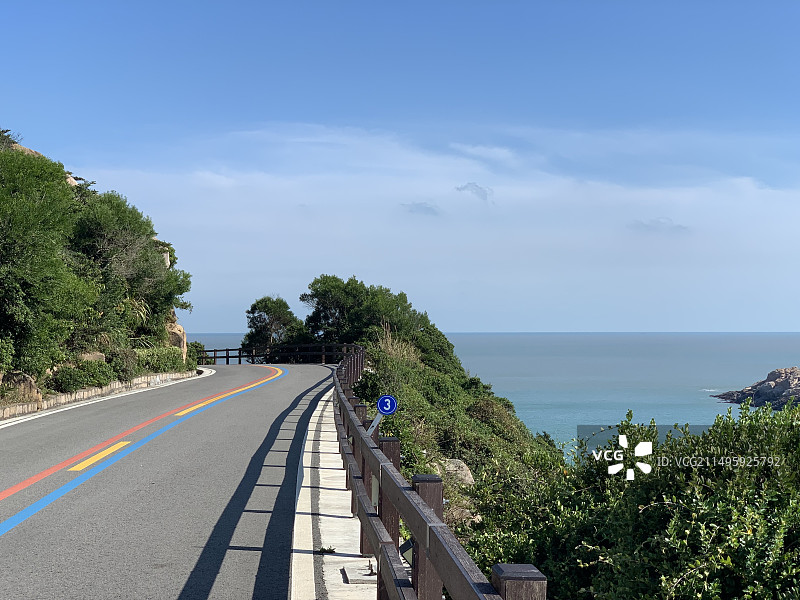 温州南麂岛的环岛滨海公路图片素材