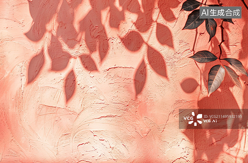 【AI数字艺术】墙上的常春藤特写镜头图片素材