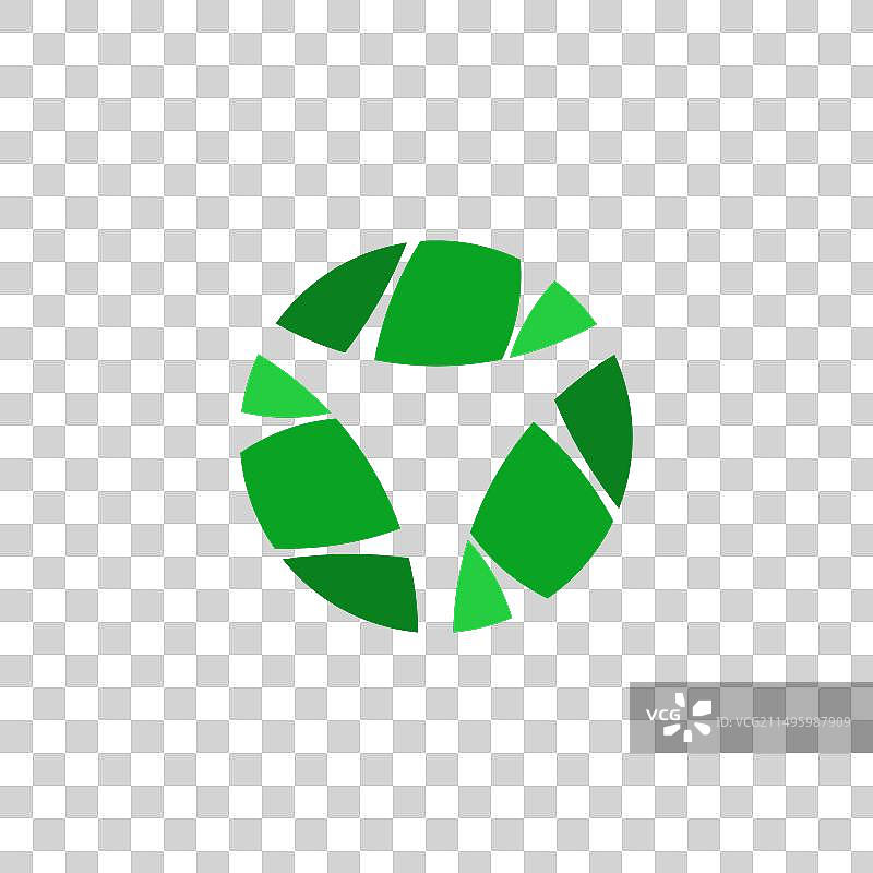 生态绿叶圆形标志图标图片素材