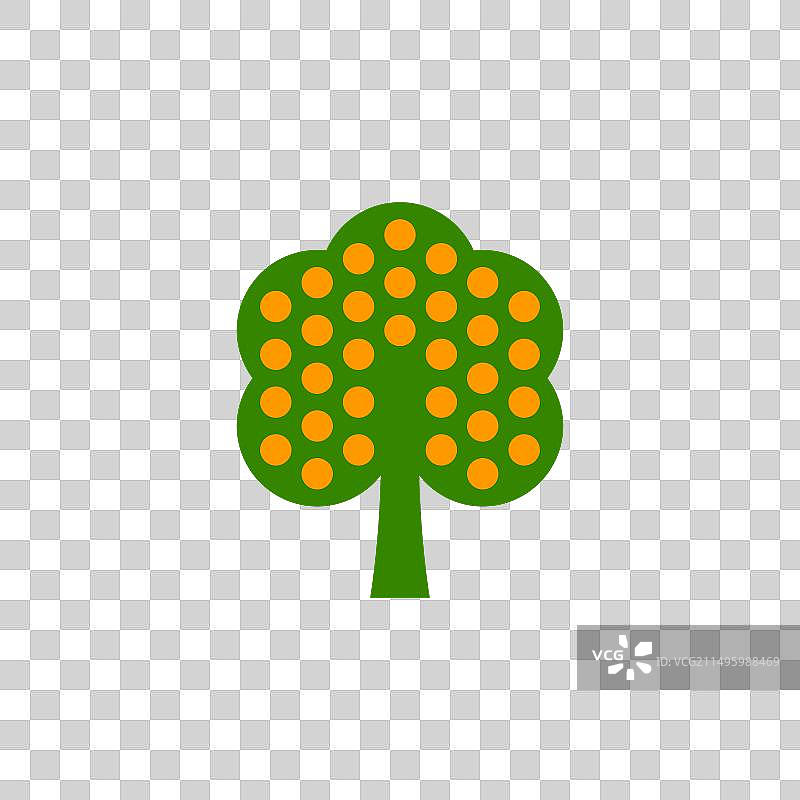 橙子树植物标志图标图片素材