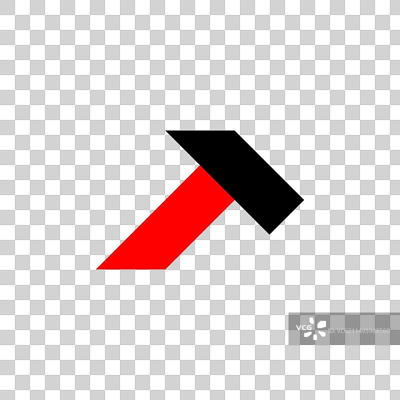 红色锤子标志图标图片素材