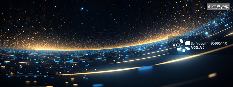 【AI数字艺术】3D渲染深蓝航空航天背景图片素材