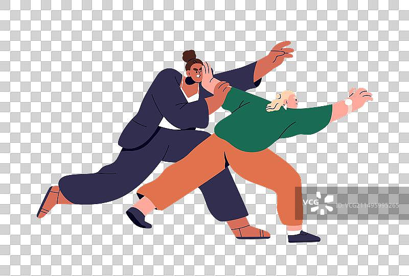 竞争与对抗概念下的商业女性图片素材