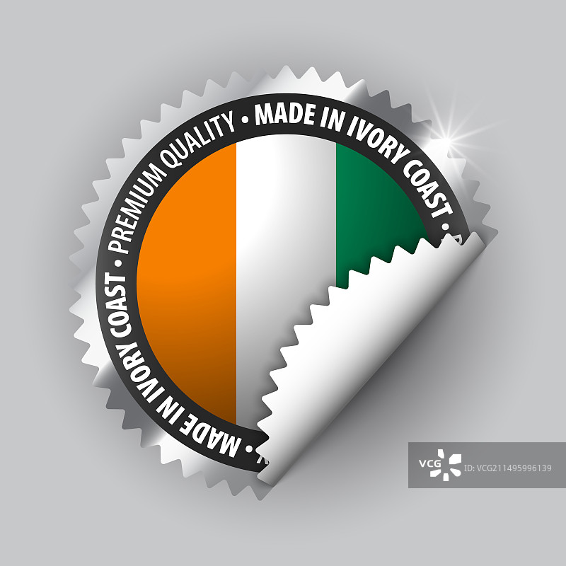 科特迪瓦制造图案和标签图片素材