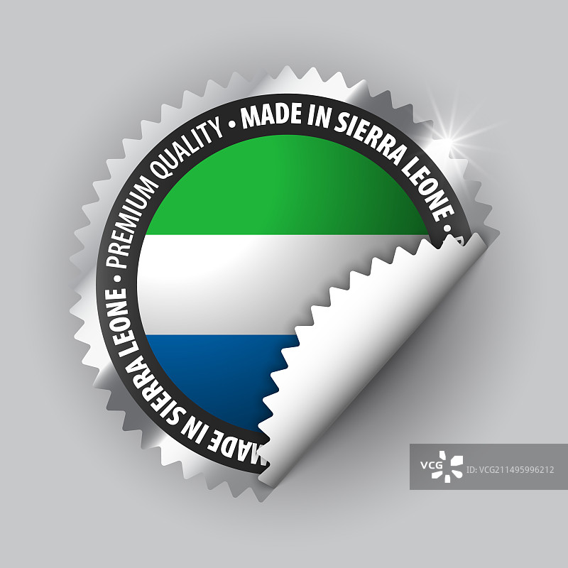 塞拉利昂制造图形标签图片素材