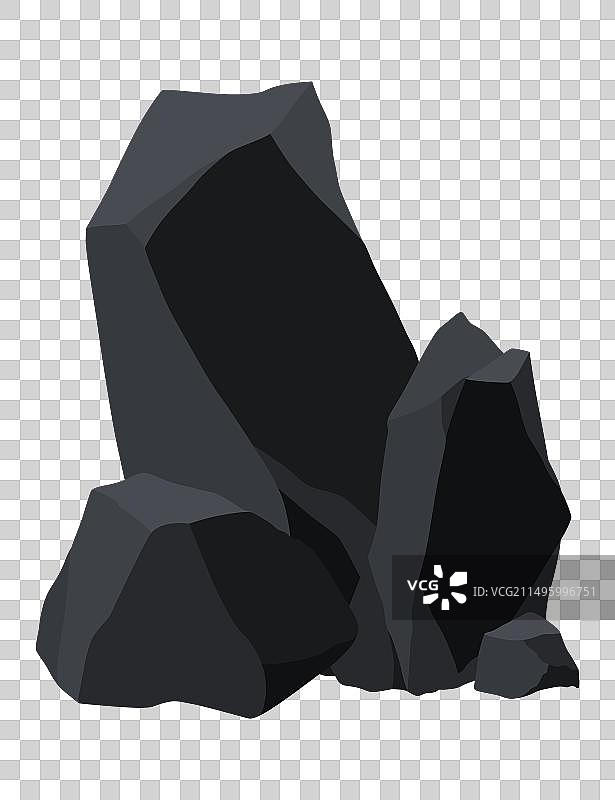 煤黑色矿产资源化石块图片素材
