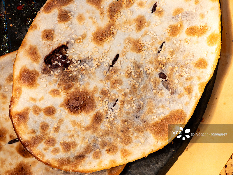 餐盘里的锅盔图片素材