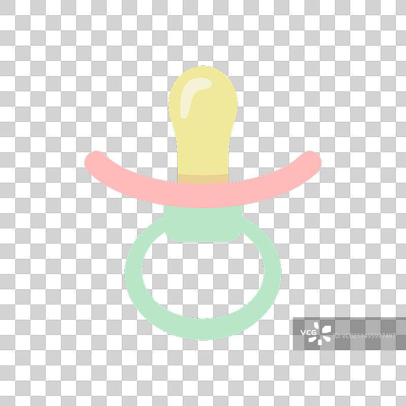 奶嘴简约可爱扁平图标图片素材