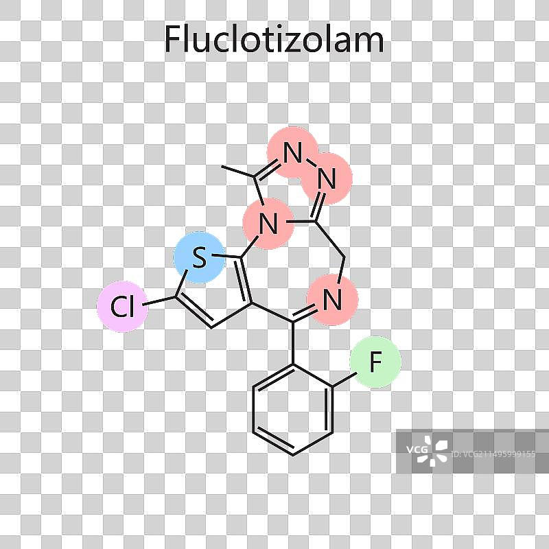 氟氯西泮化学式图图片素材