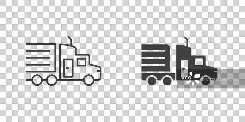 扁平风格卡车图标货运图片素材