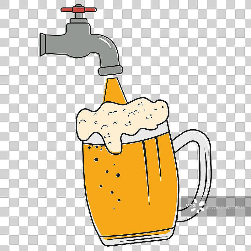 孤立在A上的啤酒杯图片素材