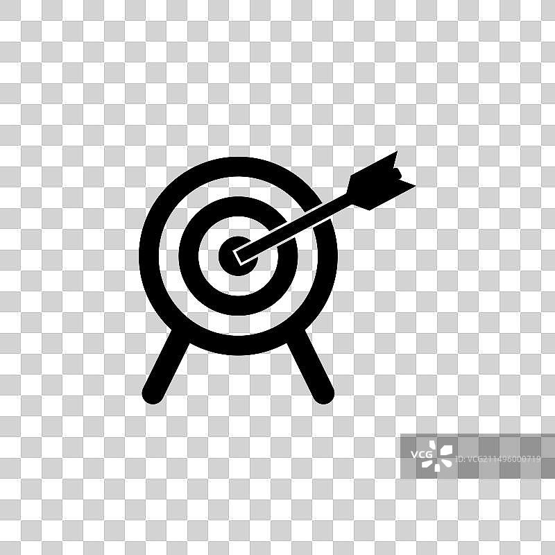 带箭靶心的扁平图标图片素材