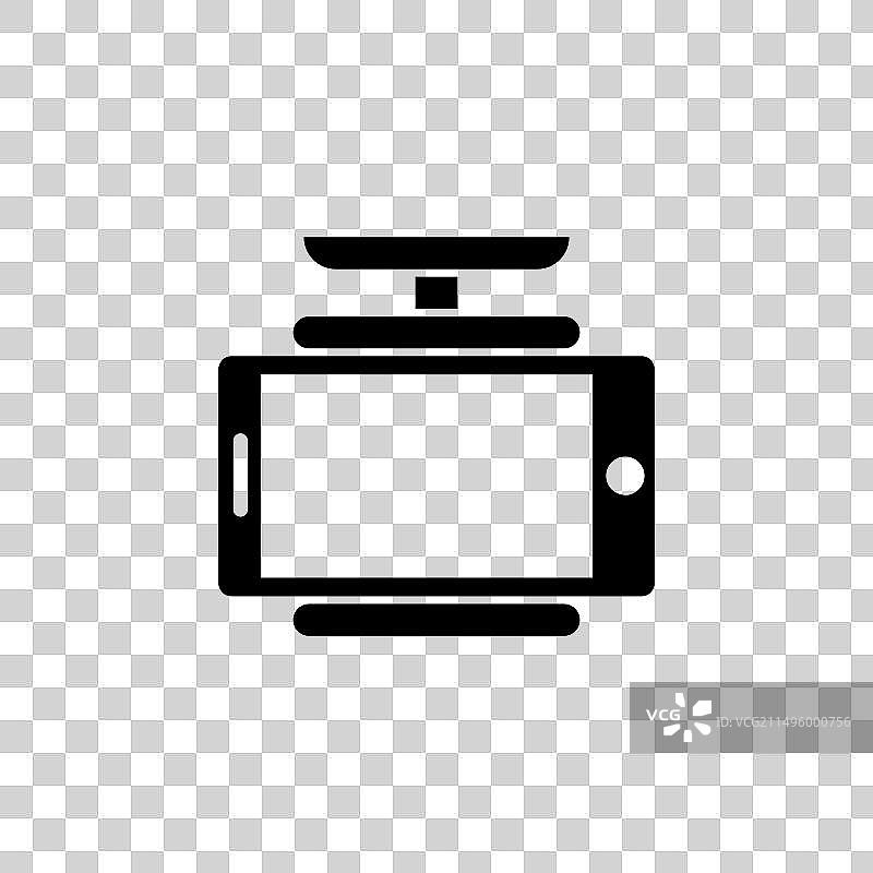 车载手机支架扁平图标图片素材