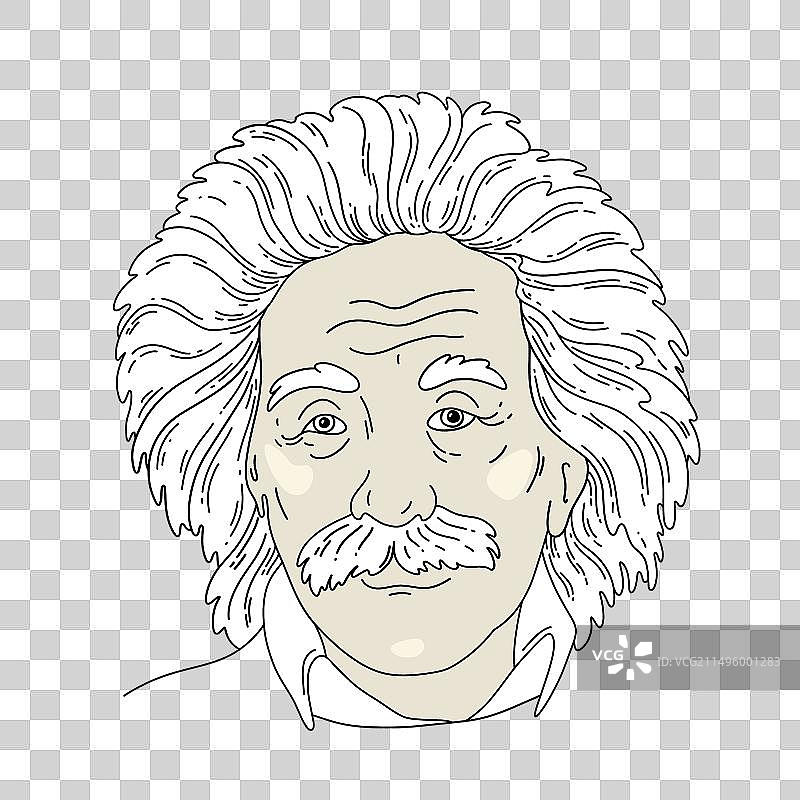 阿尔伯特·爱因斯坦科学家 портрет图片素材