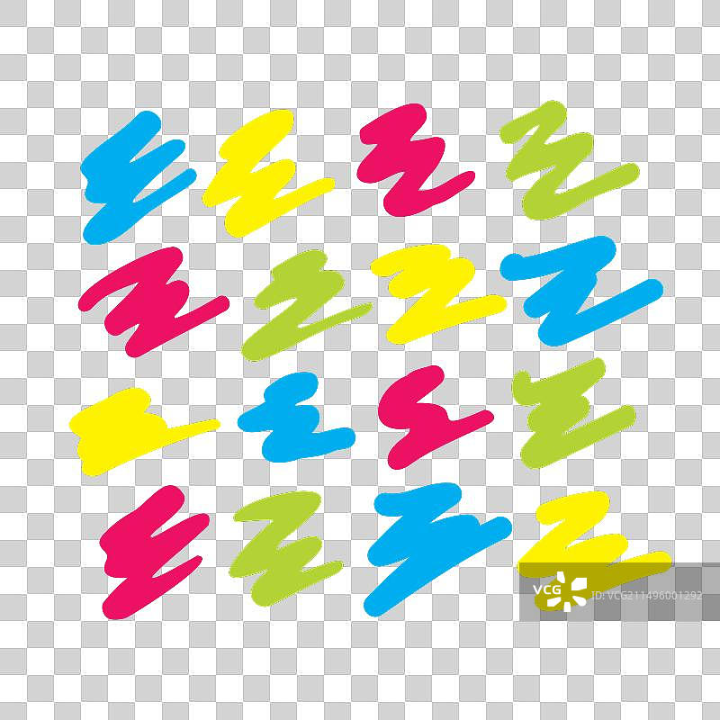 犬牙或人字纹手绘墨水图片素材