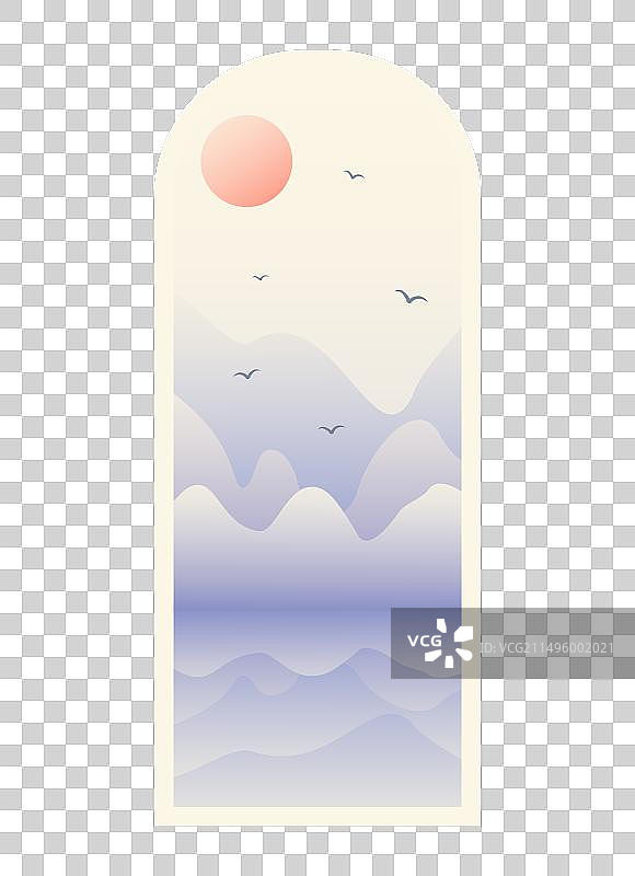 蓝色山脉清晨景观图片素材