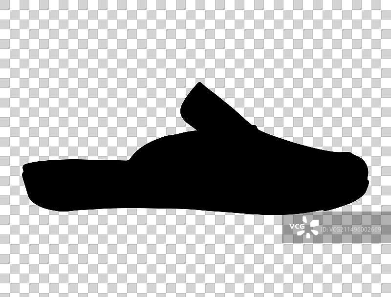 人字拖鞋剪影艺术图片素材