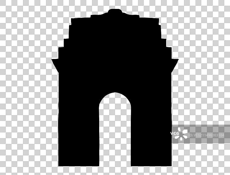 印度门剪影艺术图片素材